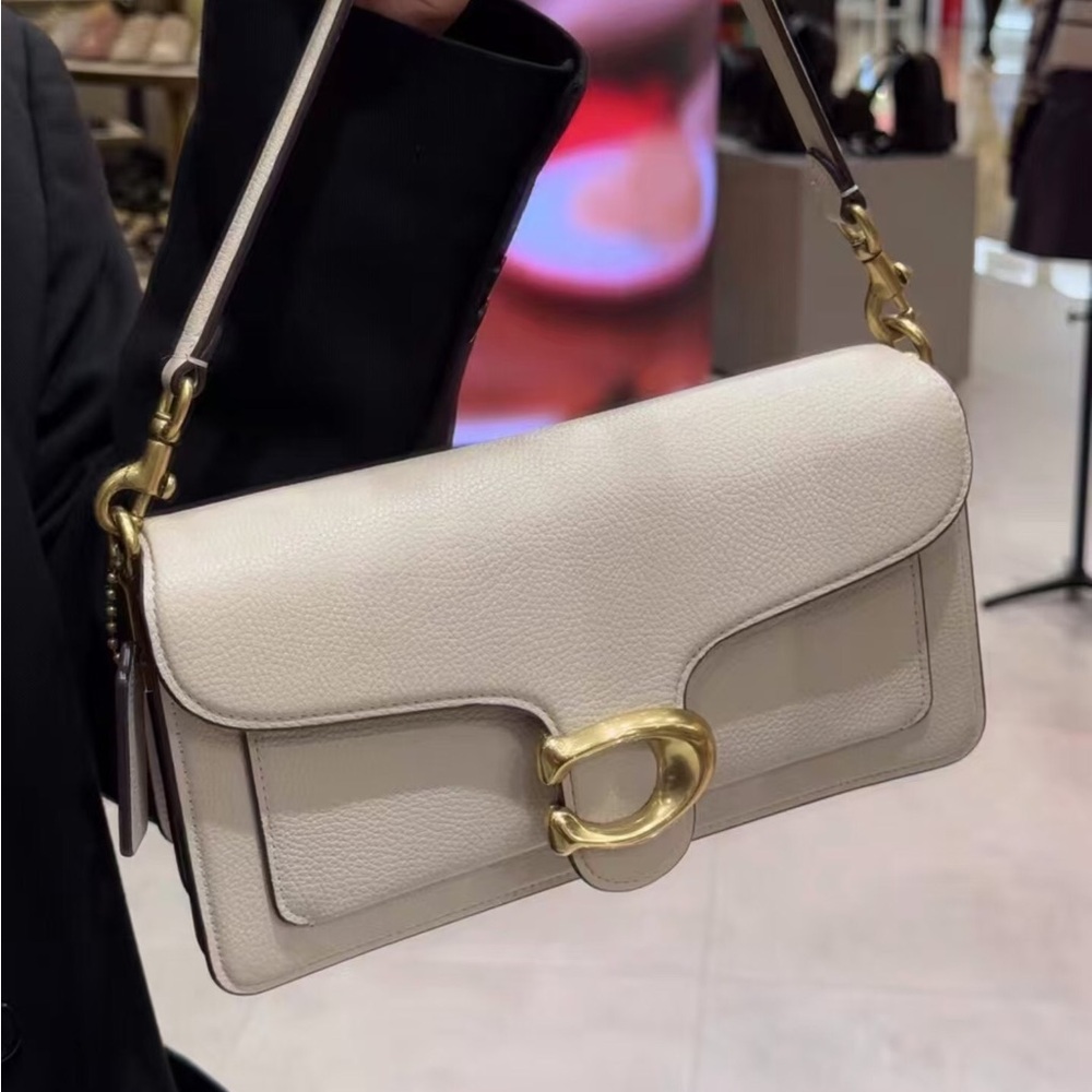 Coach Ivory Shoulder Bag with Gold Accents - Picture 5 of 6